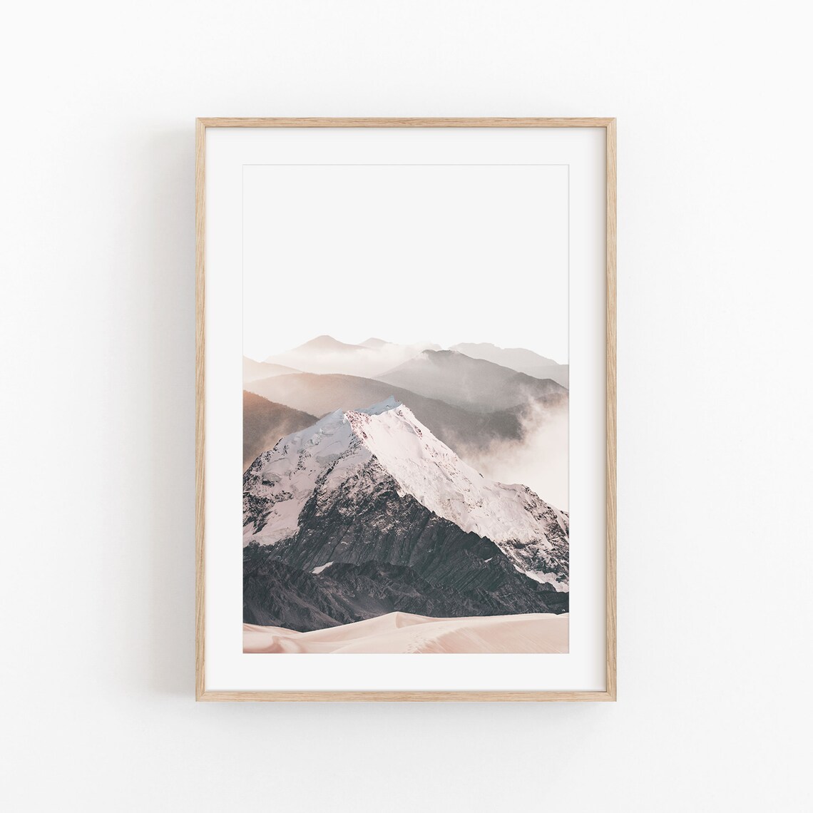 Mountain Desert Nature Landscape, Minimalist Art Print