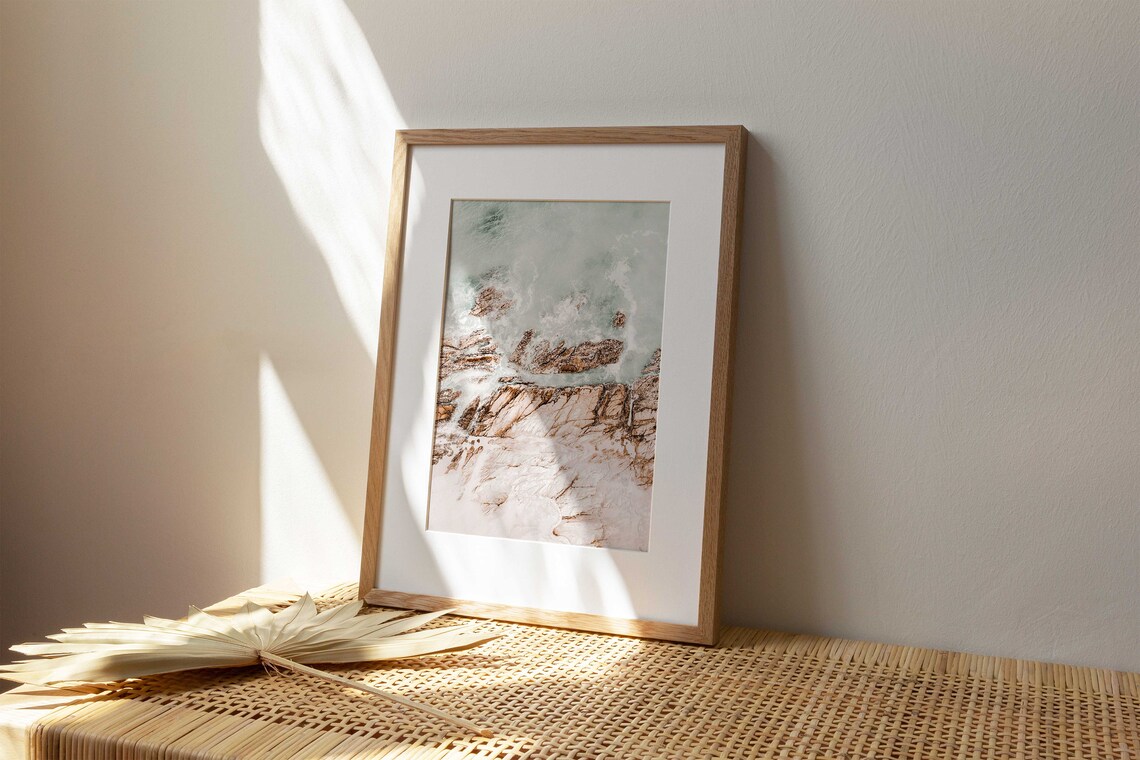 Beach Hut Photography Print, Modern Minimalist Poster - Image 2