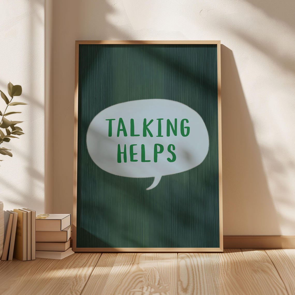 Talking Helps Therapy Room Counselor Office Art Print