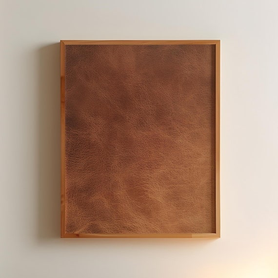 Tanned Leather Poster Vintage Brown Pattern Western Style Print Rustic Farmhouse Antique Wall Art Cowboy Cowgirl Cabin Cottage Wall Decor