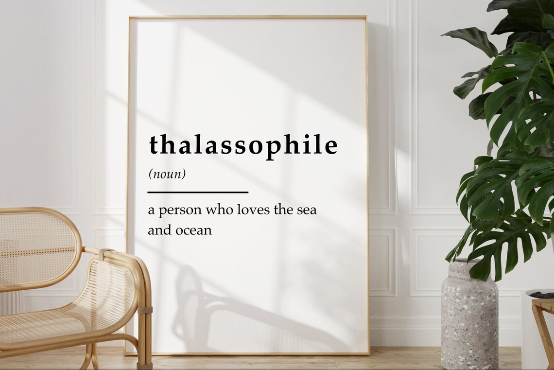 Thalassophile Ocean Quote Art Print