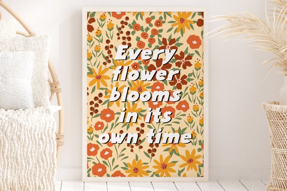 Flower Print, Maximalist Botanical Wall Art