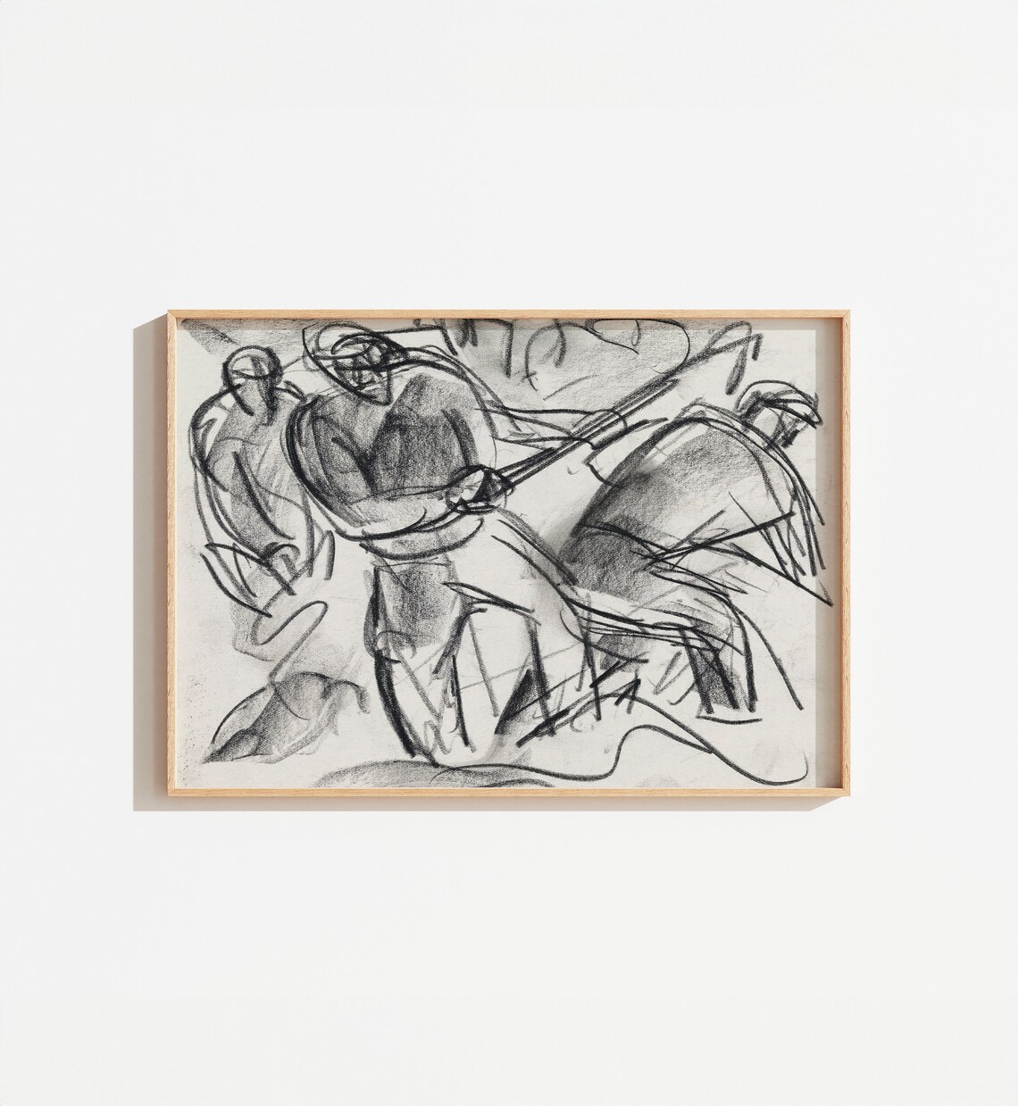 Vintage Black and White Abstract Sketch Art Print