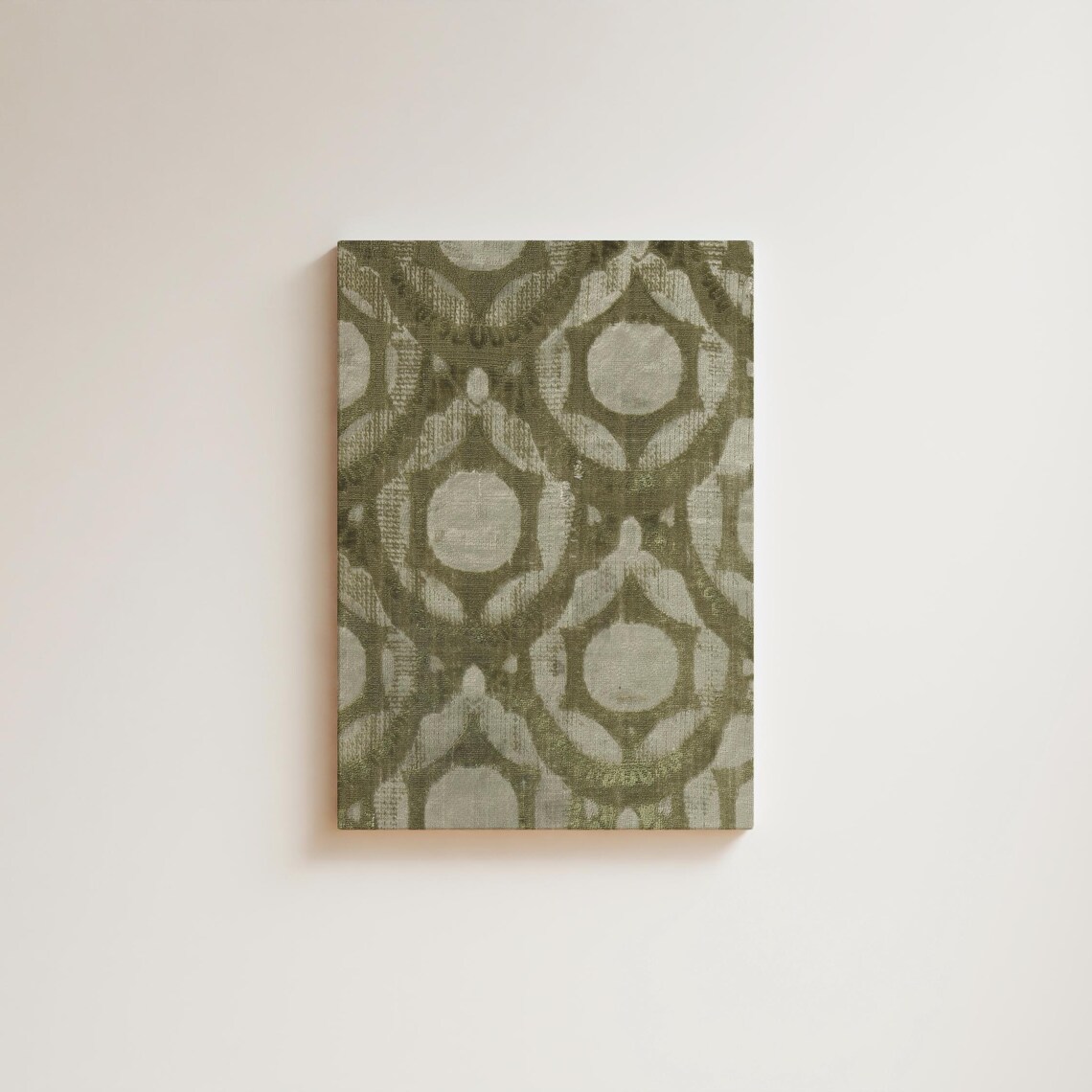 Vintage Olive Green Tapestry Floral Art Print - Image 4