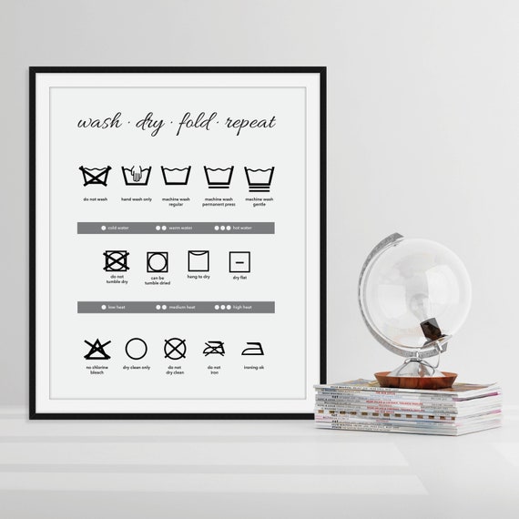 Laundry Symbols Wall Art Laundry Laundry Wall Decor Laundry Room Decor Farmhouse Decor