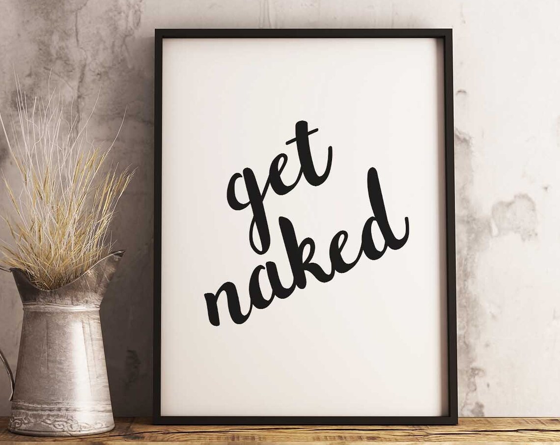 Get Naked Minimal Poster, Spa Bathroom Decor - Image 3