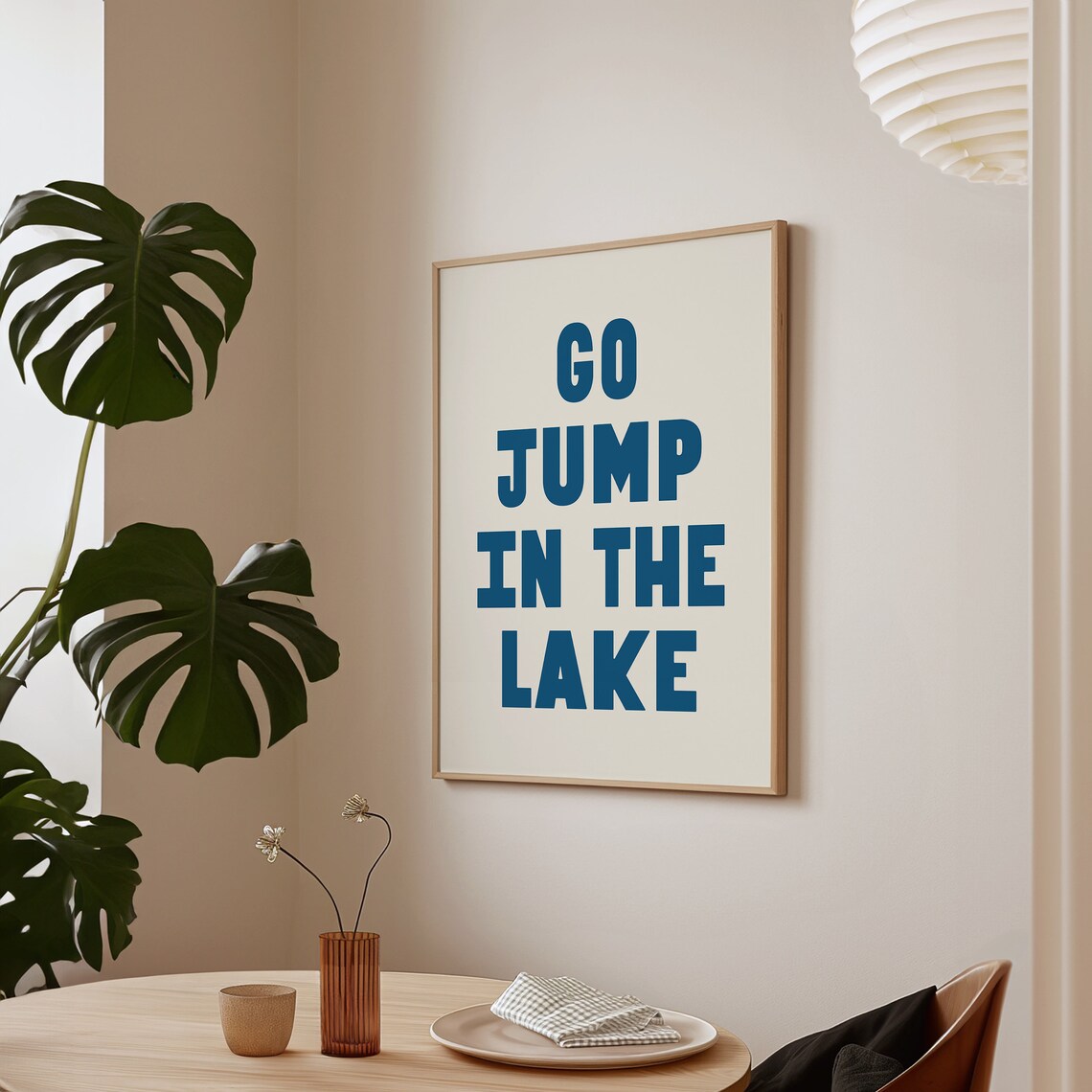 Go Jump In The Lake, Cottage Decor Poster Print - Image 3