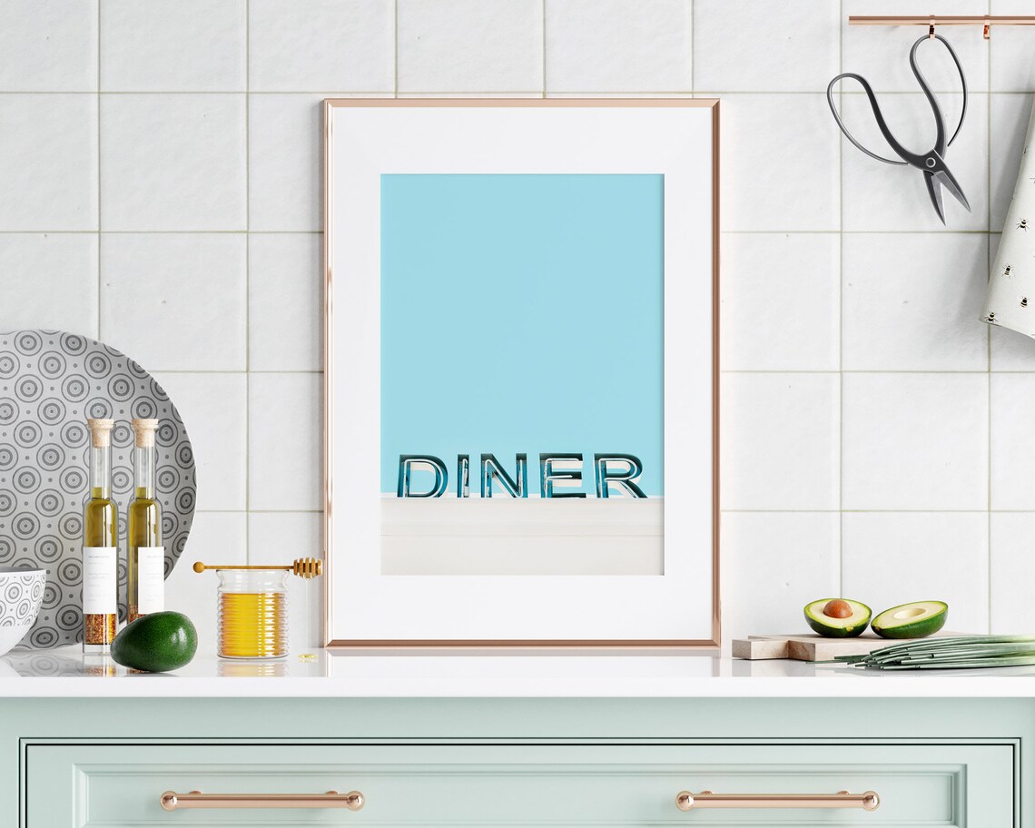Vintage Diner Sign, Retro Mid-Century Kitchen Art Print - Image 2