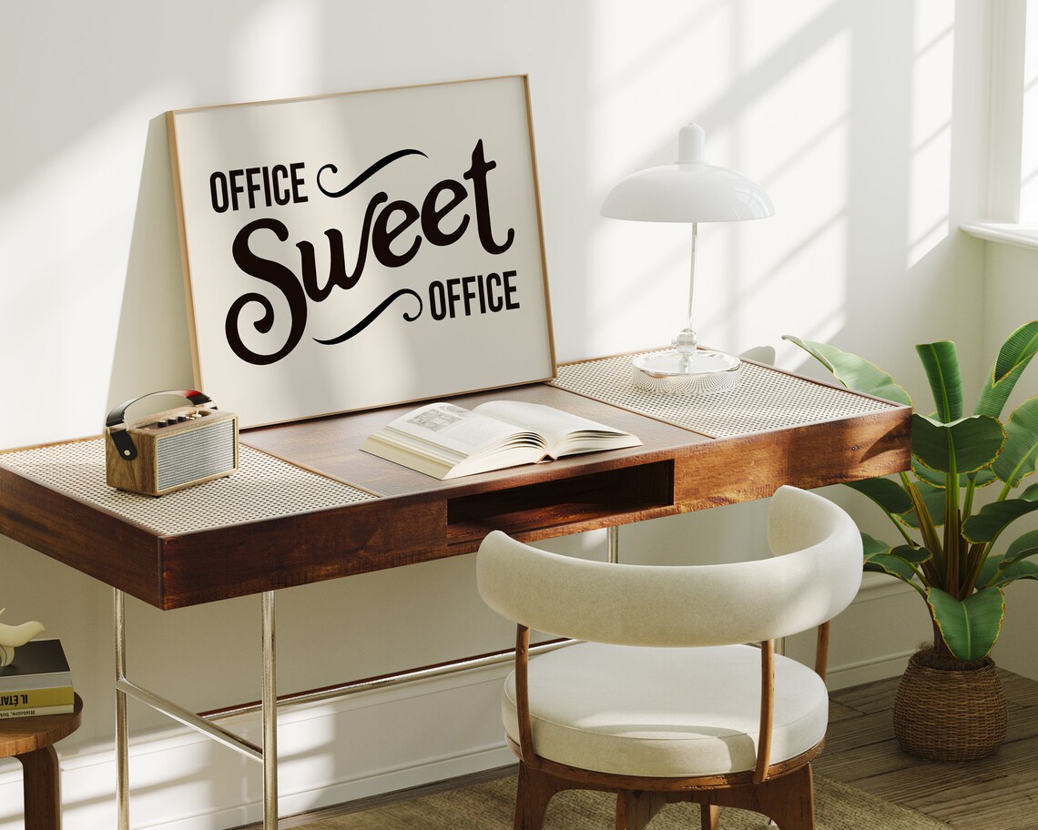 Retro Office Sweet Office, Minimalist Office Poster - Image 4