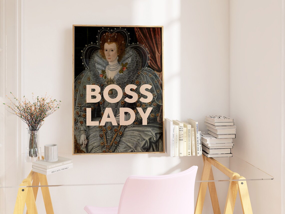 Boss Lady Feminist Art Poster, Office Wall Decor - Image 3