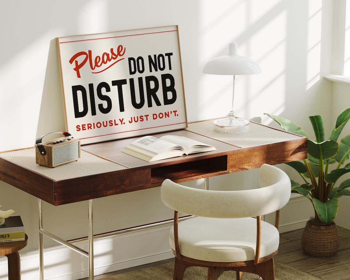Do Not Disturb Sign Office Decor Desk Or Cubicle Art For Men Or Women Funny Wall Art Prints A157 - Image 3