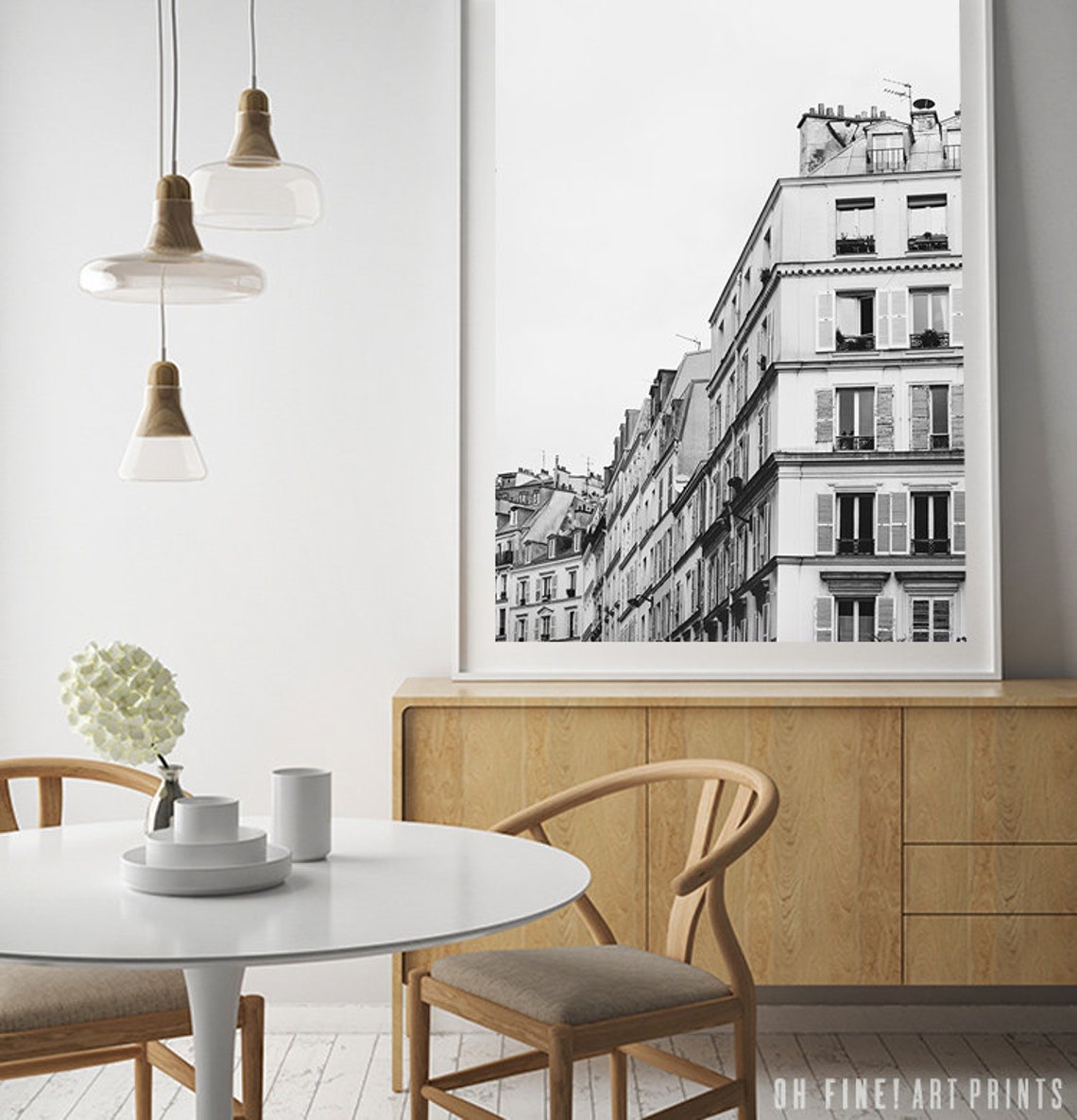 Paris Haussmann Buildings Black And White Fine Art Photo Poster - Image 2