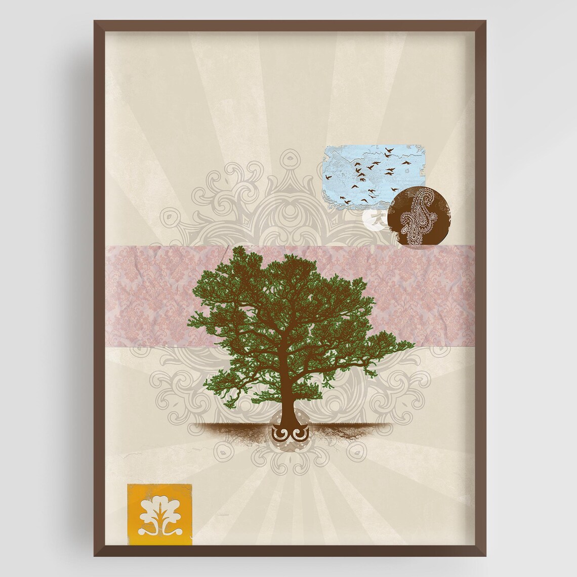 Tree Of Life Japandi Art Print, Spiritual Decor