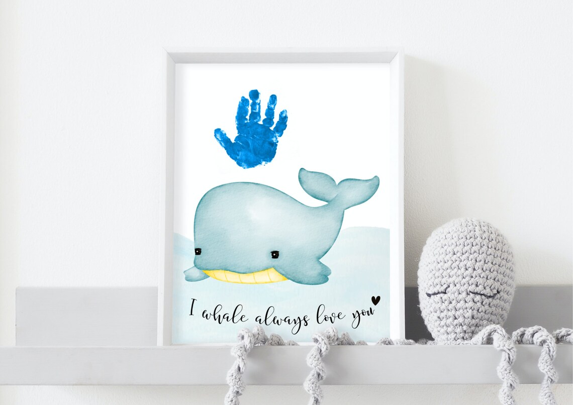 Whale Handprint Picture, I Love You Always - Image 3