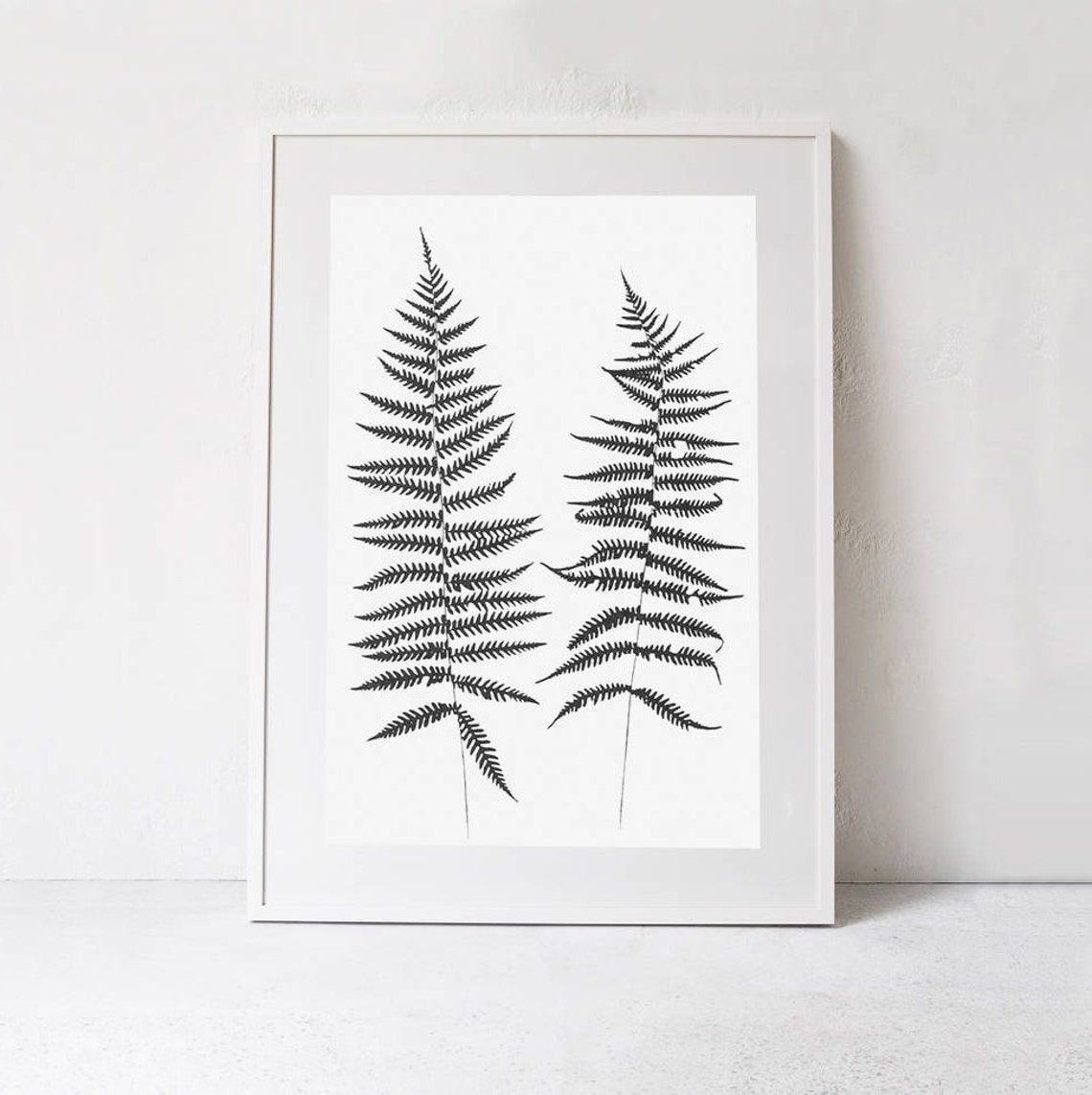 Large Botanical Fern Poster, Nature Art Print