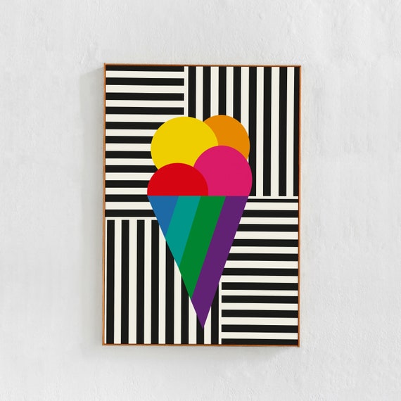 Icecream Poster, Kitchen Wall Art Poster