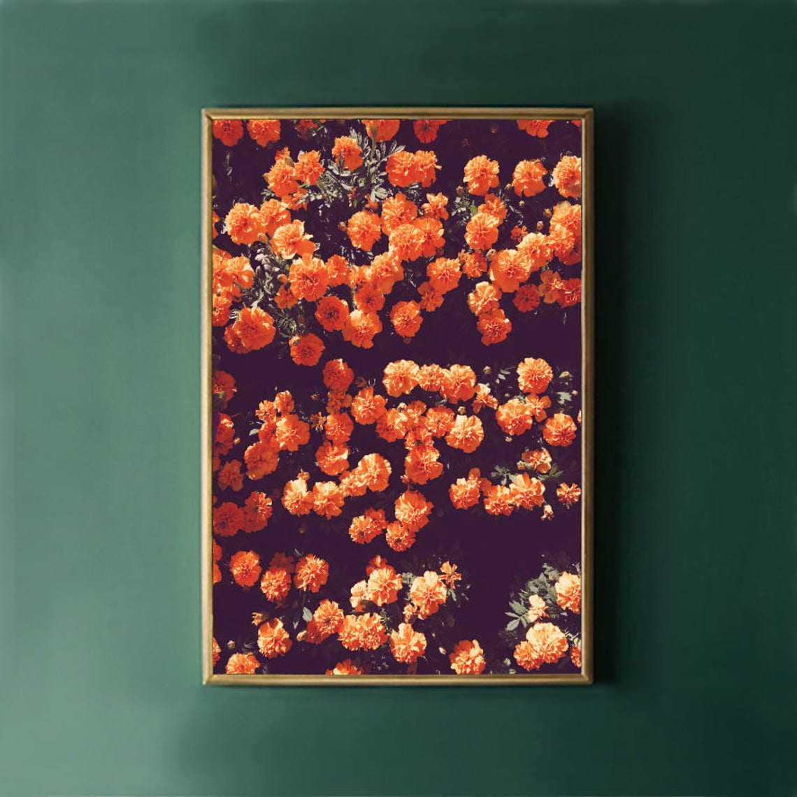 Dark Florals Botanical Wall Art Print, Bedroom Decor