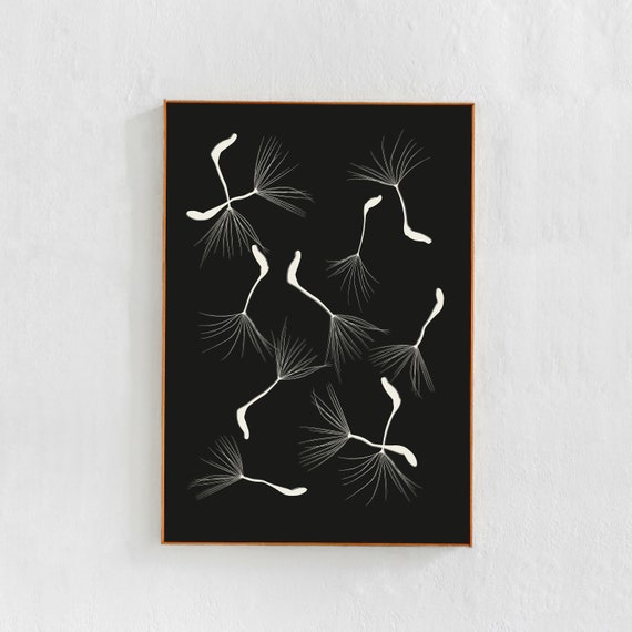 Dandelion Botanical Artwork, Wall Art Print