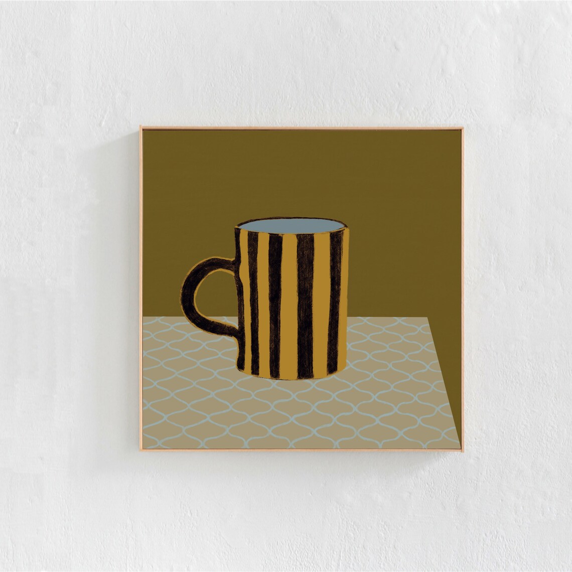 Mug Illustration, Scandi Modern Eclectic Kitchen Art Print
