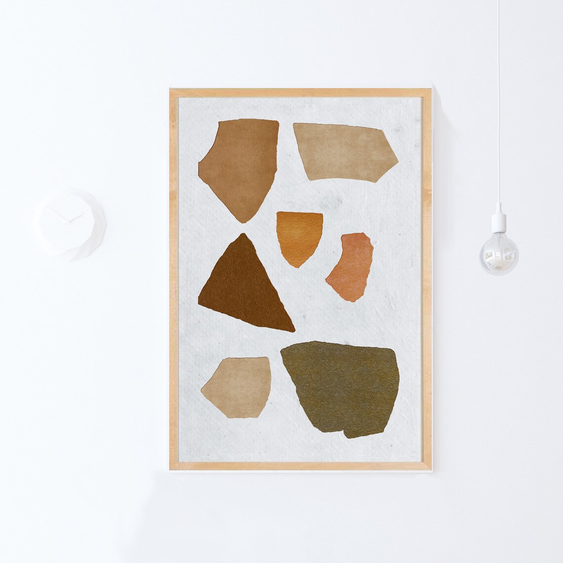 Abstract Shapes Collage, Neutral Earth Tones - Image 3