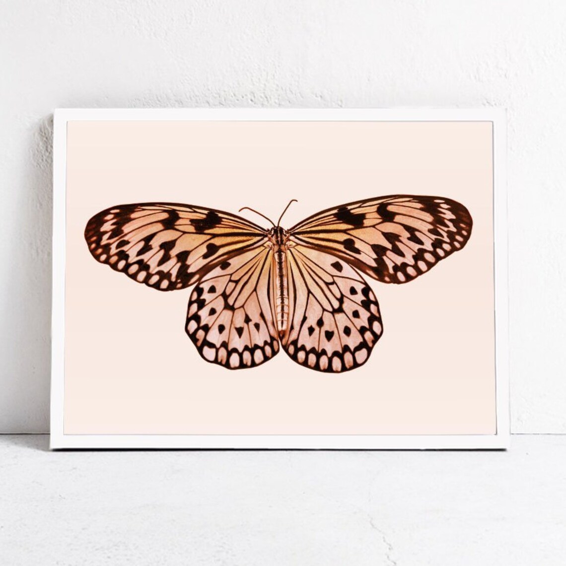 Butterfly Art Print, Neutral Nursery Earth Tones