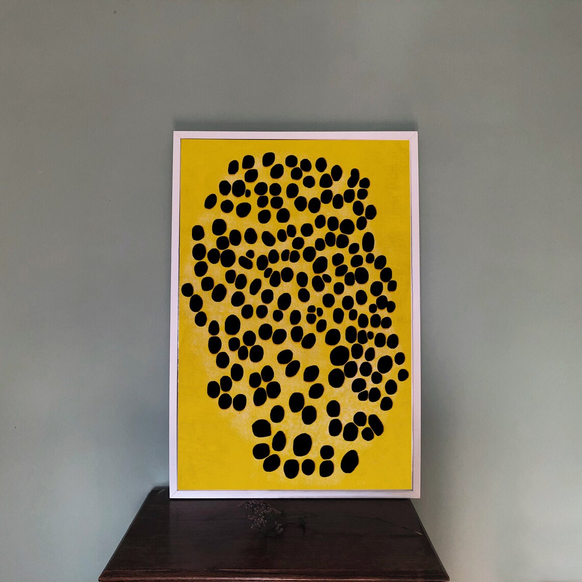 Yellow Mustard Abstract Art Print, Scandi Boho - Image 3