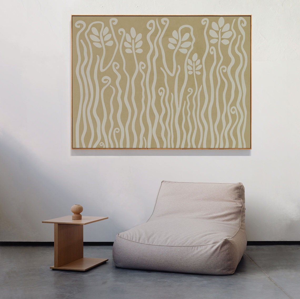 Abstract Jungle Neutral Tones Art Print, Boho Decor - Image 2