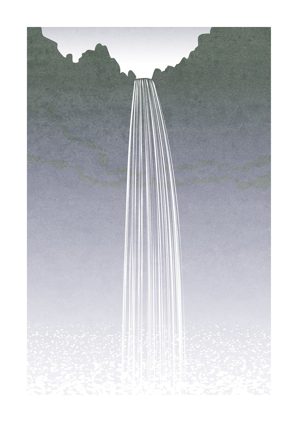 Svartifoss Minimalist Iceland Landscape Art Print - Image 3