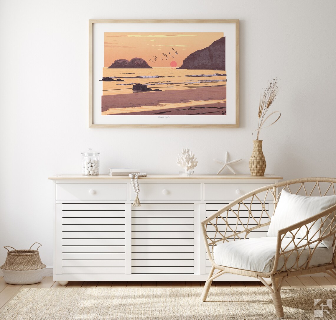 Traeth Llyfn, Pembrokeshire Wales Travel Poster - Image 2
