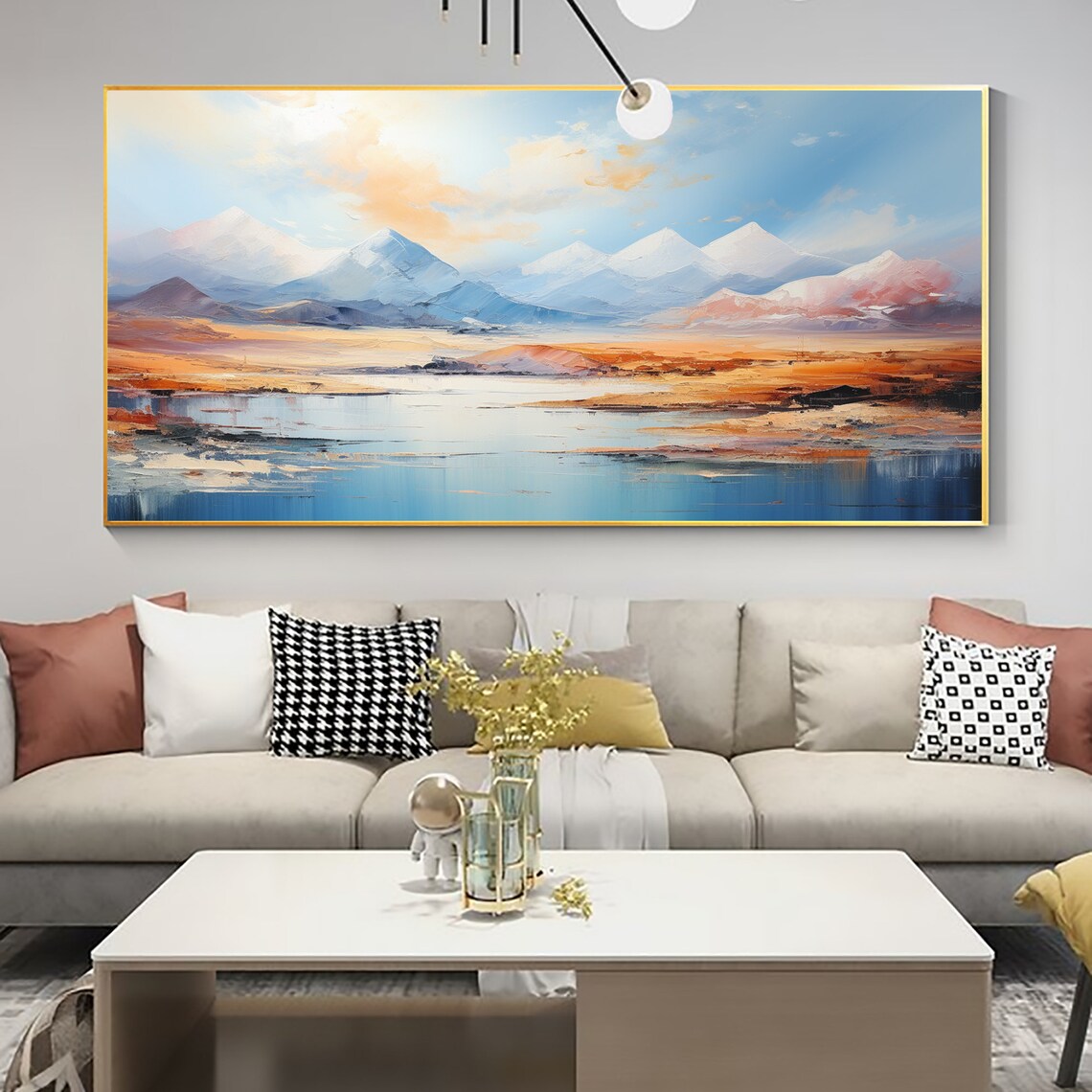 Majestic Snow Capped Peaks Rising Over a Calm Desert Lake Poster - Image 6