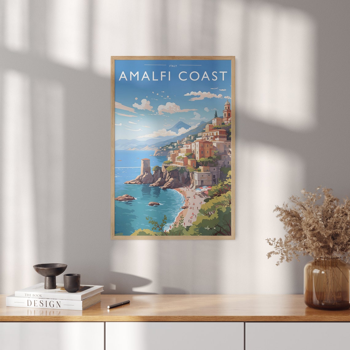 Amalfi Coast Travel Print Art Amalfi Coastal Art Amalfi Wall Print Italy Artwork Amalfi Travel Poster Gift Amalfi Wall Hanging Travel Gift - Image 5