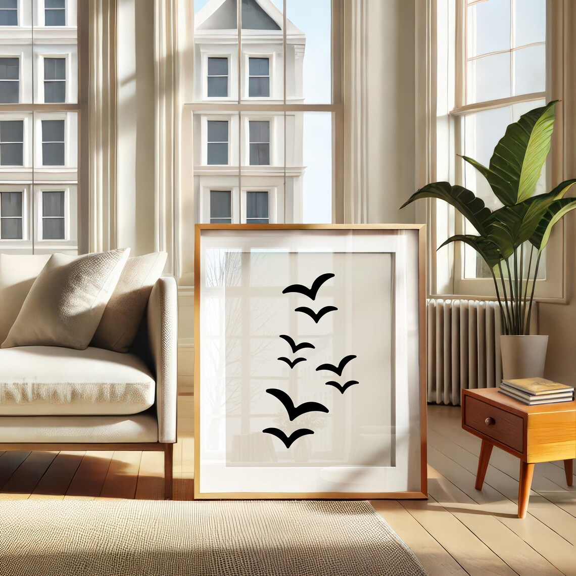 Bird Minimalist Art Print, Neutral Decor
