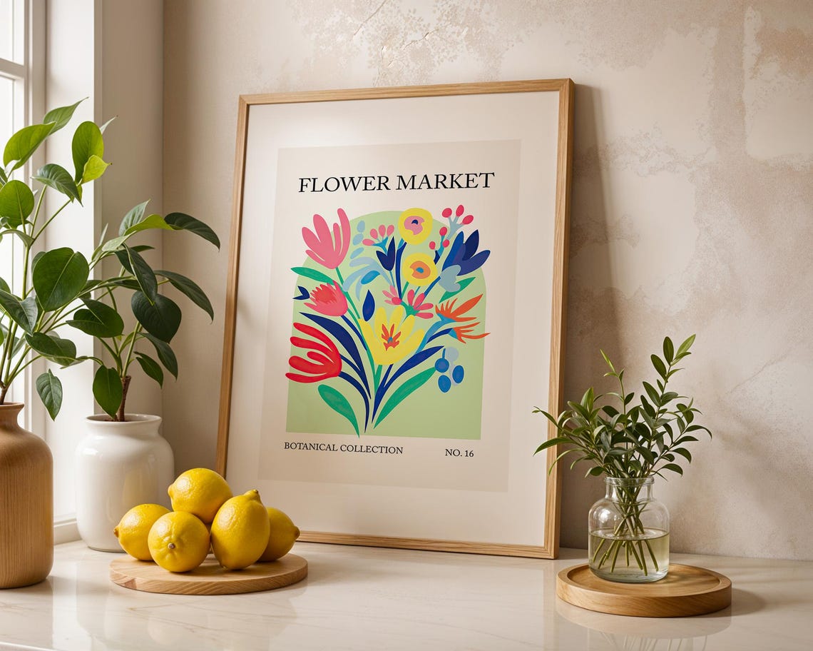 Flower Market Botanical Collection No 16 Colorful Bouquet Poster - Image 4