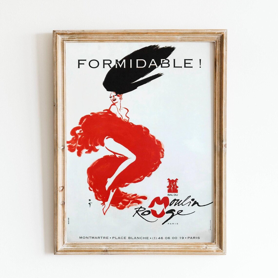 Moulin Rouge Vintage Paris Cabaret Poster