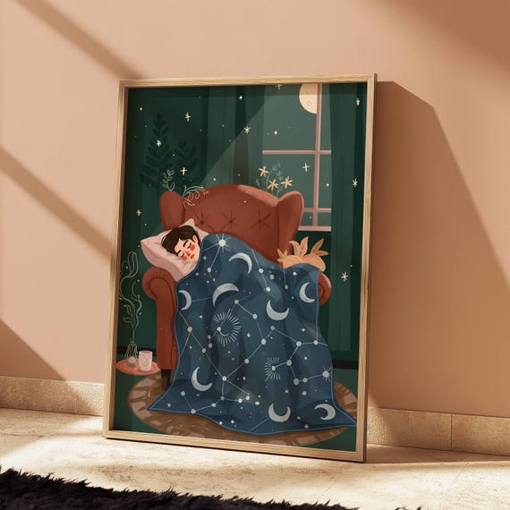 Abstract Geometric Painting, Living Room Decor