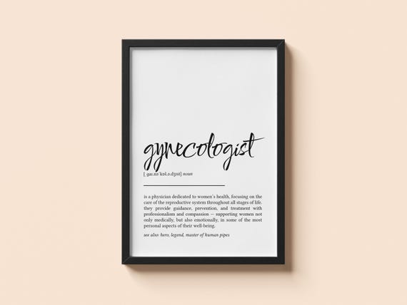 Gynecologist Medical Definition Poster, Graduation Gift