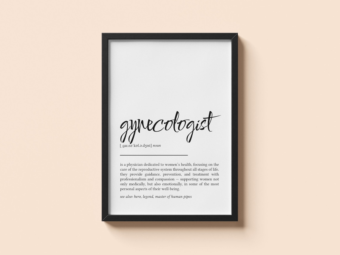 Gynecologist Medical Definition Poster, Graduation Gift