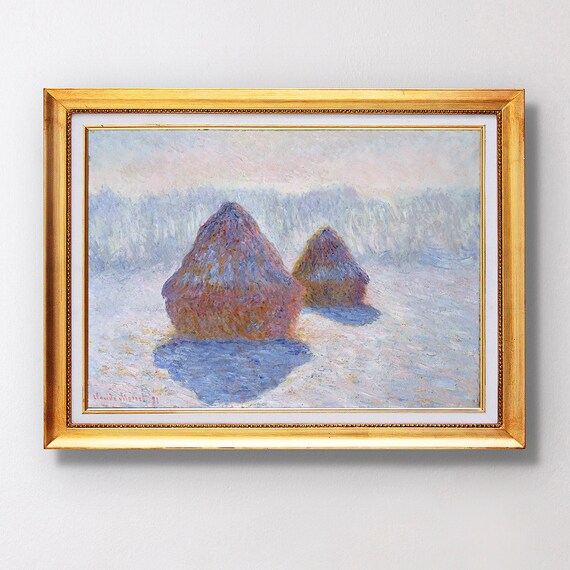 Claude Monet Haystacks Effect Of Snow And Sun 1891 Winter Poster