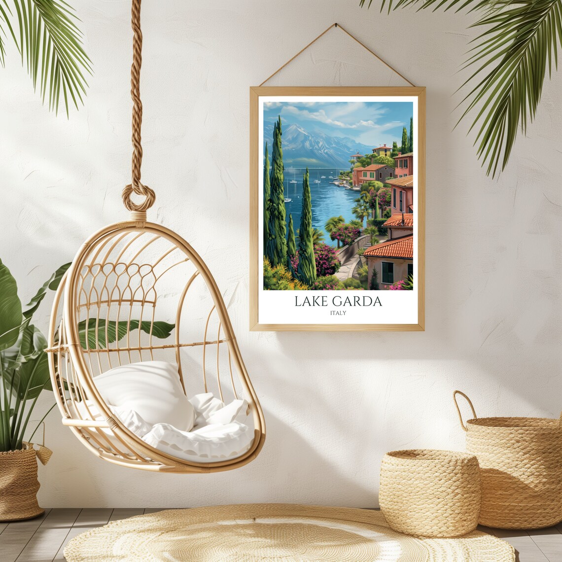 Lake Garda, La Dolce Vita Travel Poster Art Print - Image 2