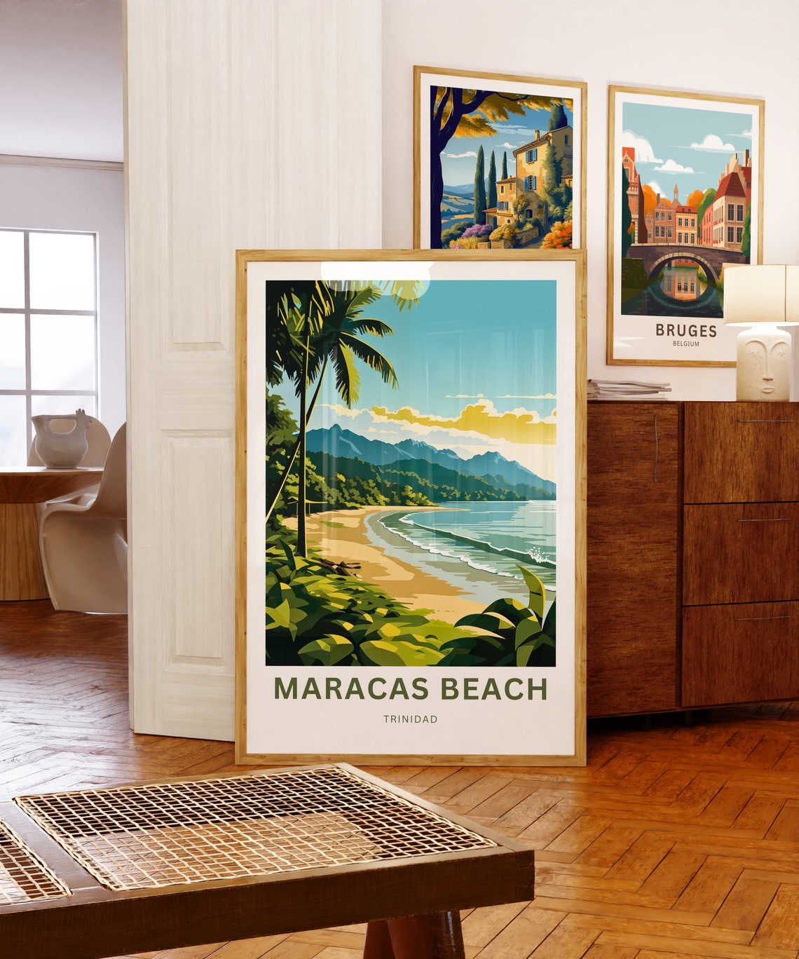 Maracas Beach Trinidad Tropical Palm Beach Bay Travel Poster - Image 5