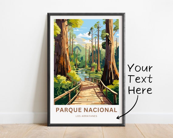 Personalized Parque Nacional Travel Print Parque Nacional Los Arrayanes Poster Argentina Wall Art Framed Present Gift Argentina Present