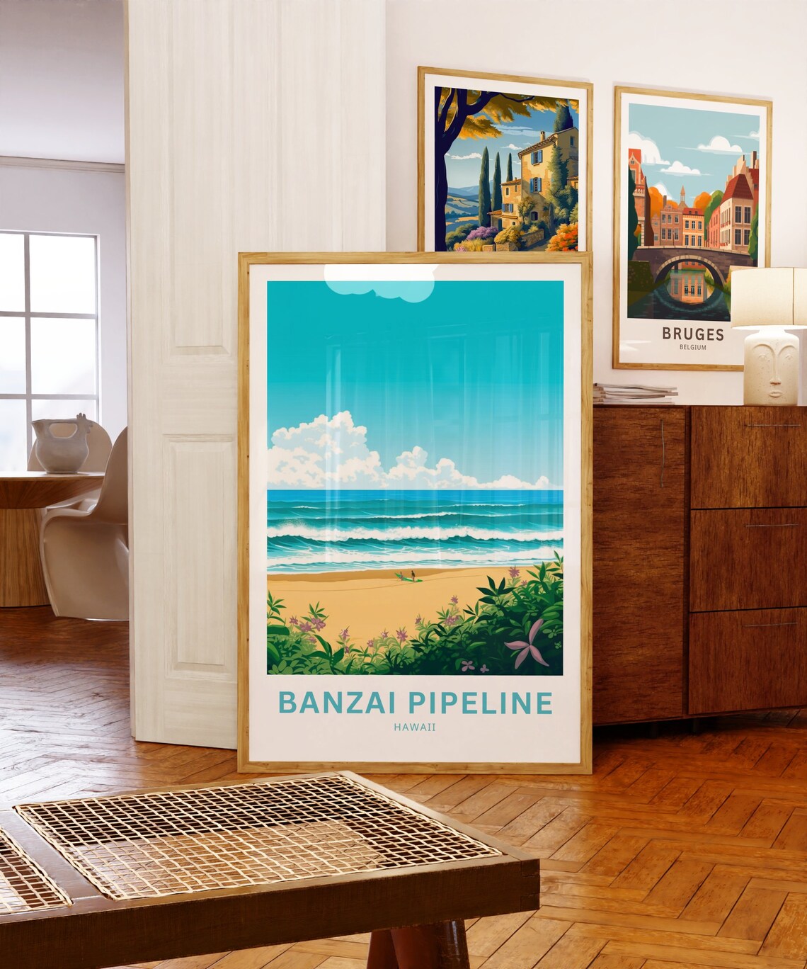 Banzai Pipeline Travel Poster, Hawaii Wall Art - Image 5