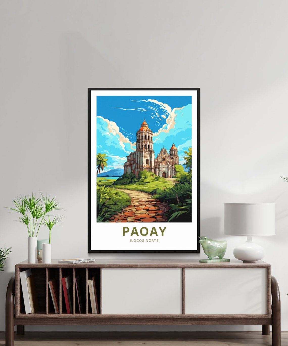Paoay Church Ilocos Norte Philippines Custom Travel Art Poster - Image 2