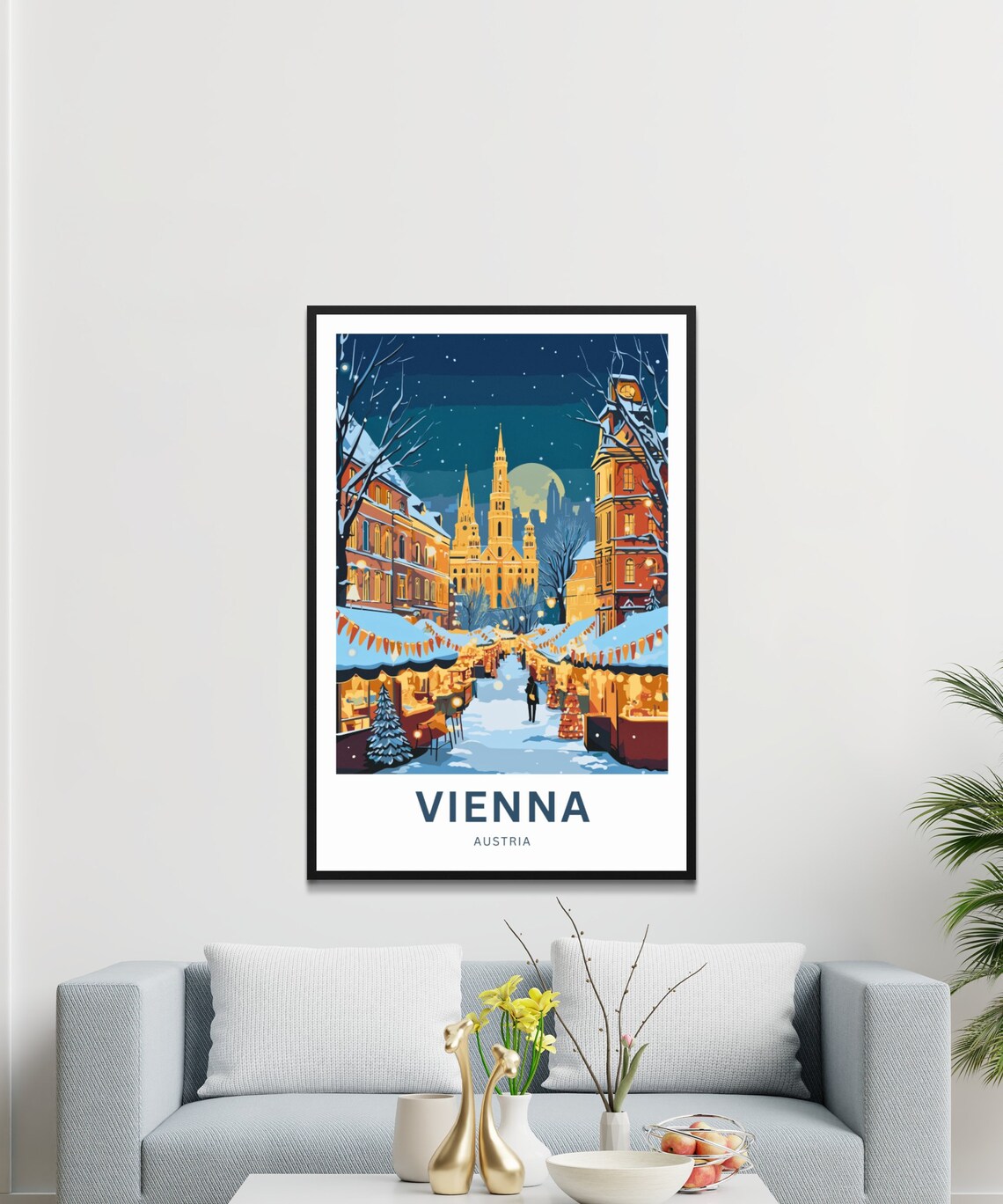 Personalized Vienna Travel Poster, Austria Wall Art - Image 3