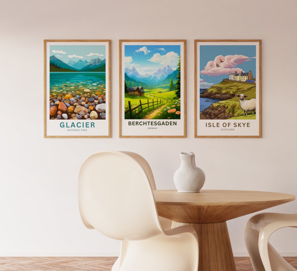 Berchtesgaden Germany Meadow Path Cabin And Mountain View Poster - Image 3