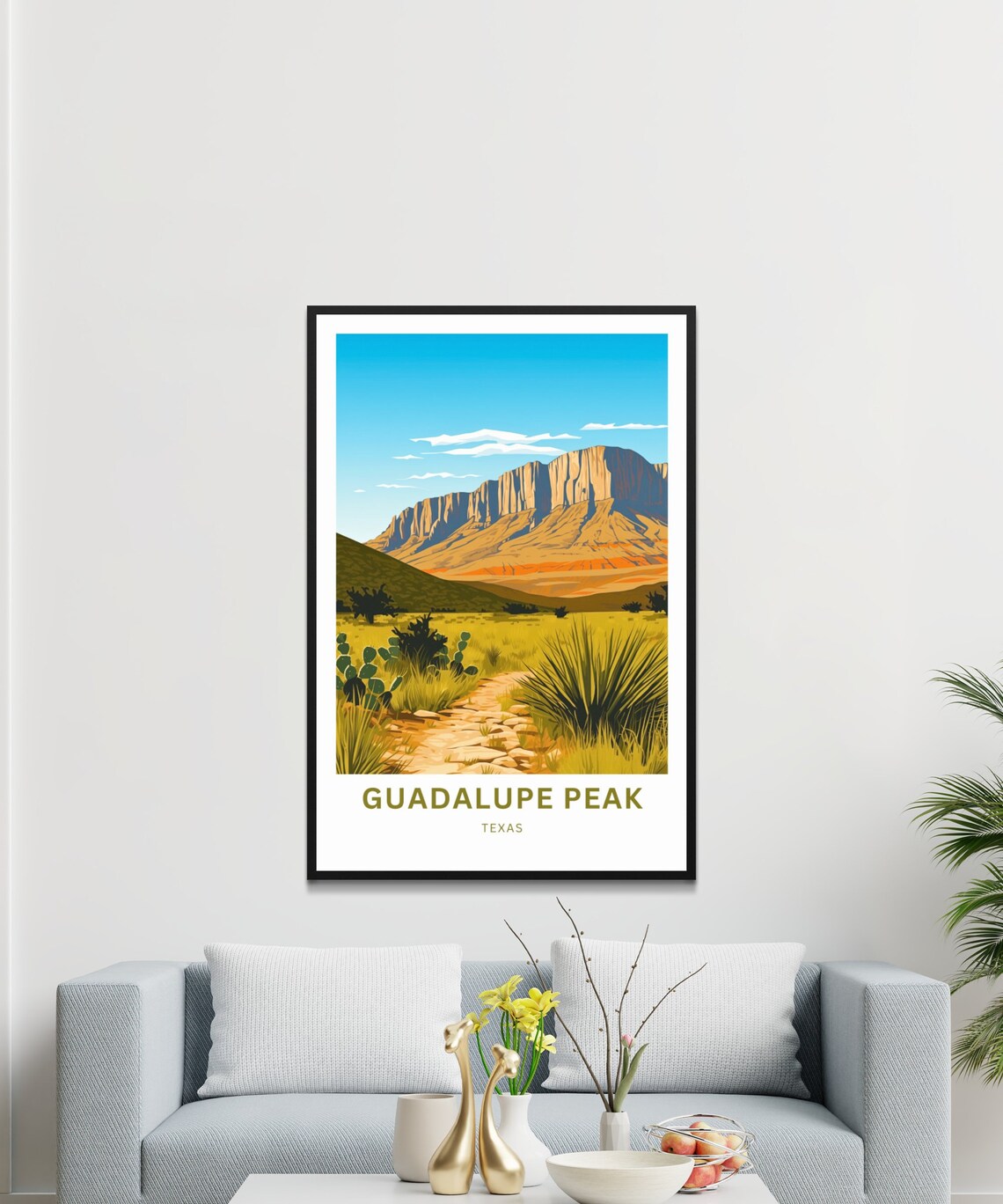 Guadalupe Peak Texas Desert Mesa Trail Vintage Travel Poster - Image 4
