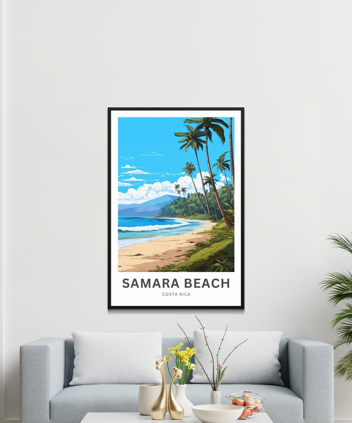 Personalized Samara Beach Travel Print Samara Beach Poster Costa Rica Wall Art Framed Present Gift Costa Rica Present - Image 3