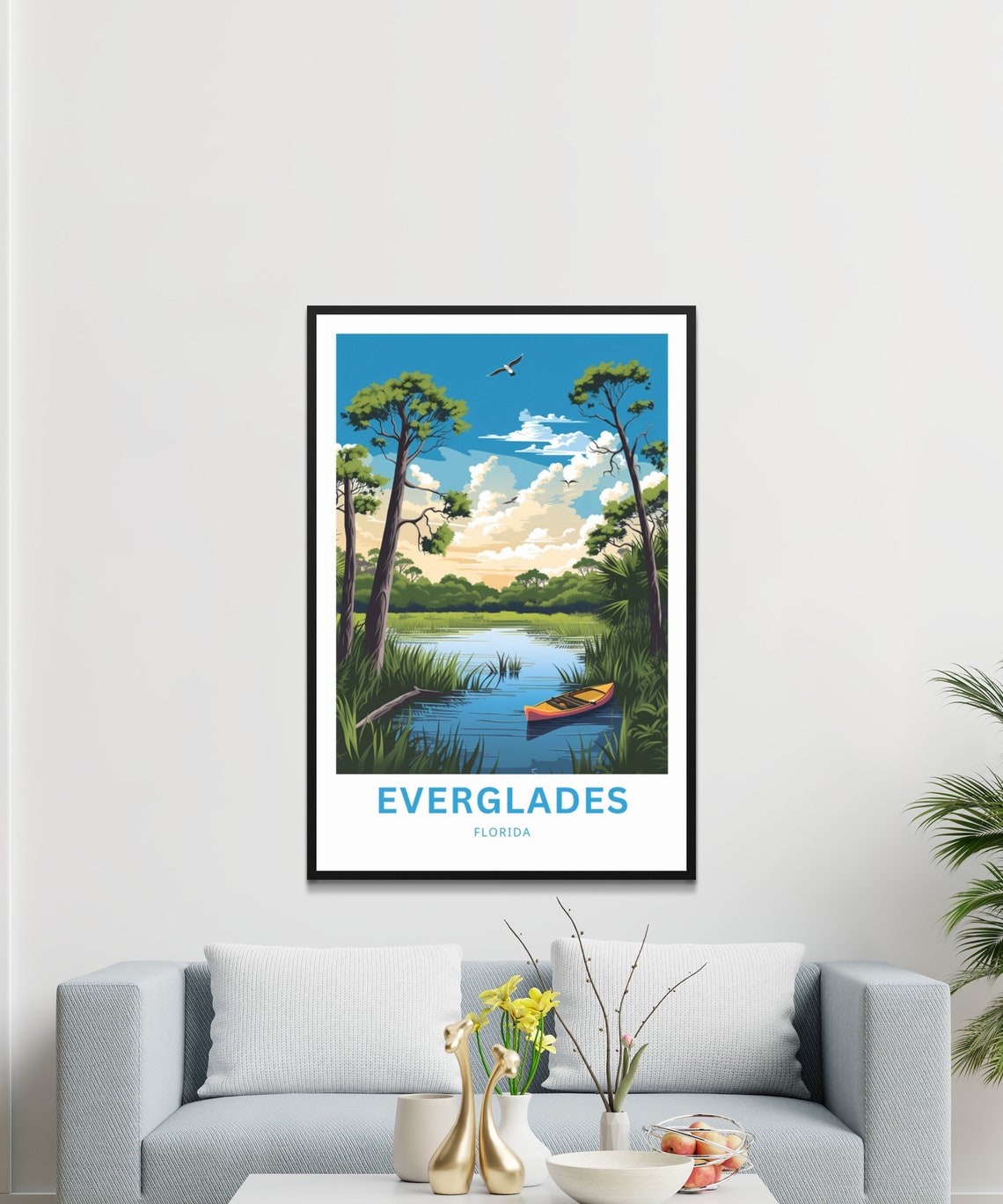 Everglades Florida Canoe Wetland Personalized Nature Travel Poster - Image 2