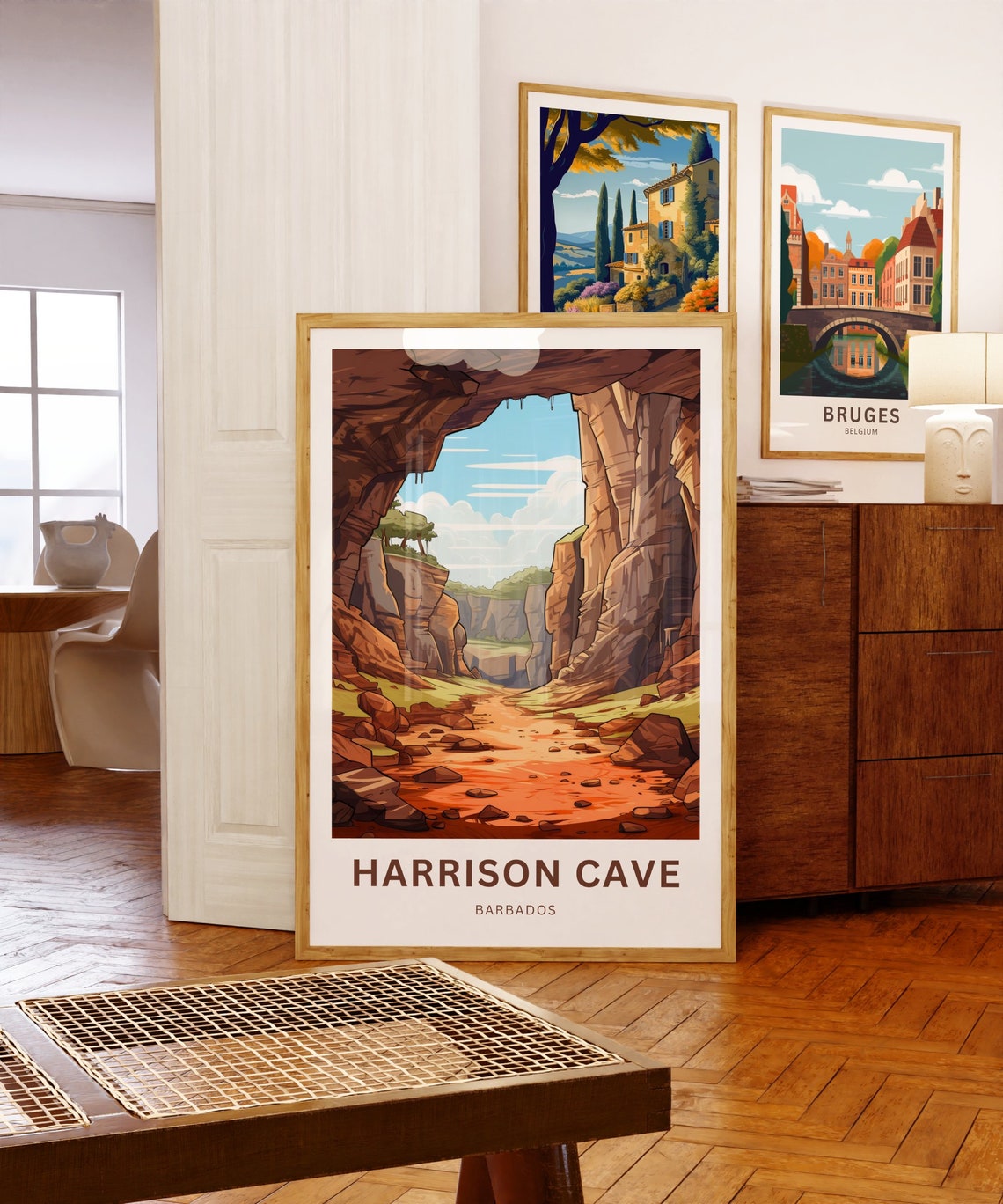 Harrisons Cave Travel Print Harrisons Cave Barbados Poster Barbados Wall Art Framed Present Gift Caribbean Present - Image 5