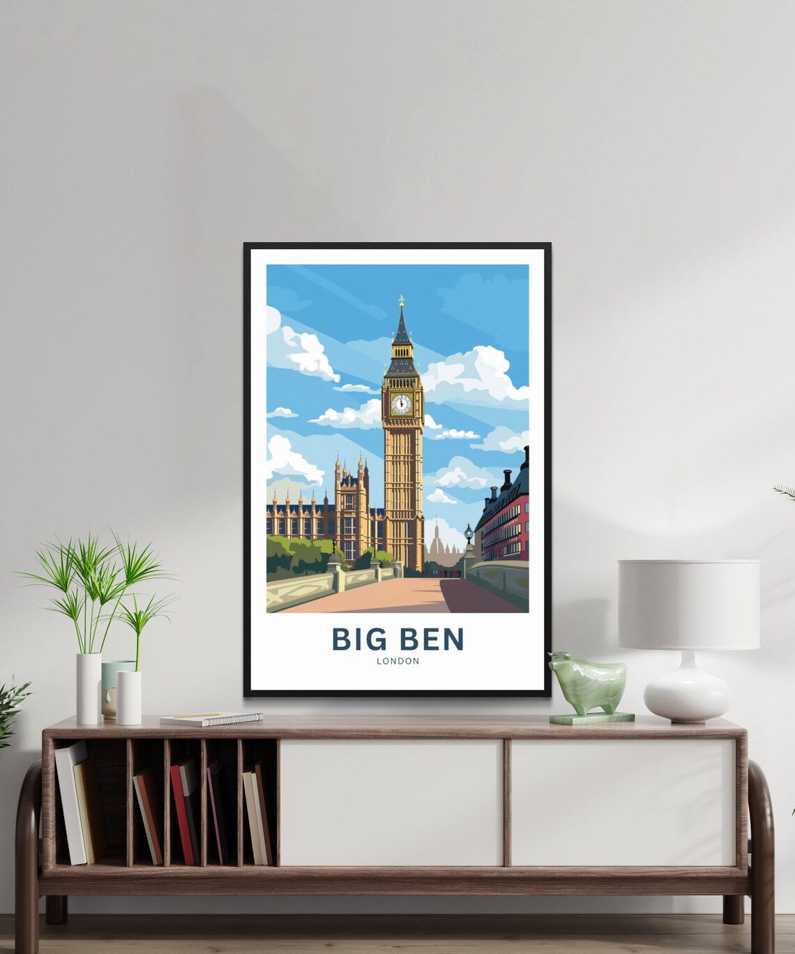 Big Ben Clock Tower London Bridge Westminster England Poster - Image 2